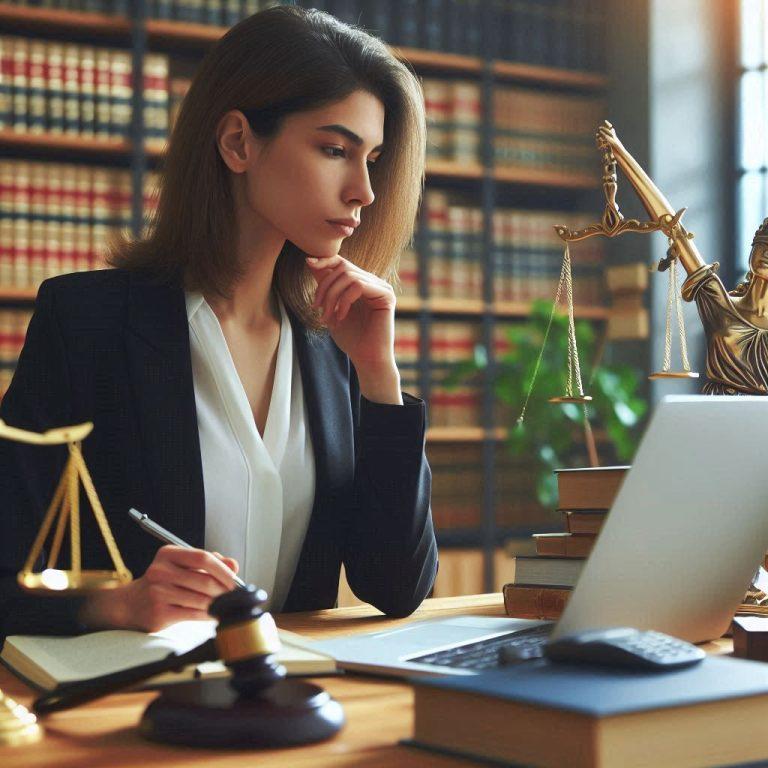 Writer preparing professional legal content