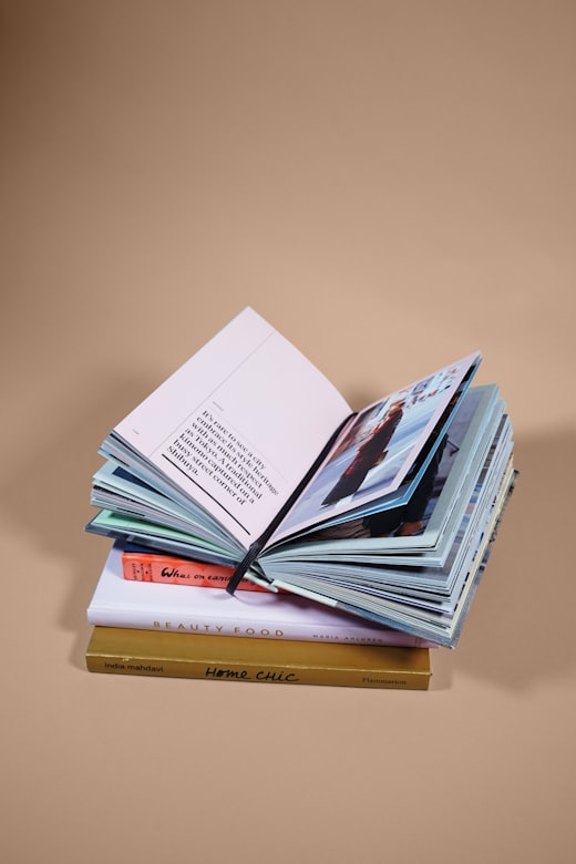 Reading an open book