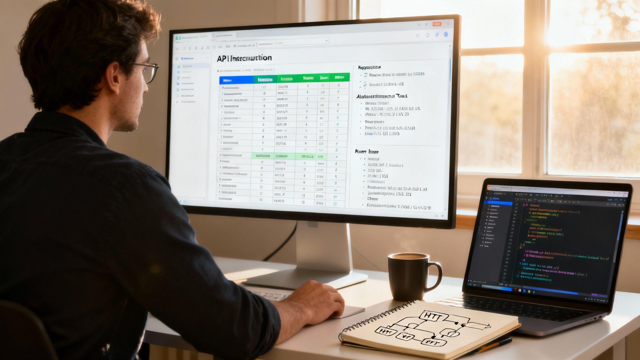 Technical documentation on a screen