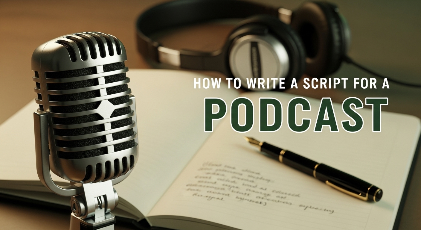 how to write a script for a podcast