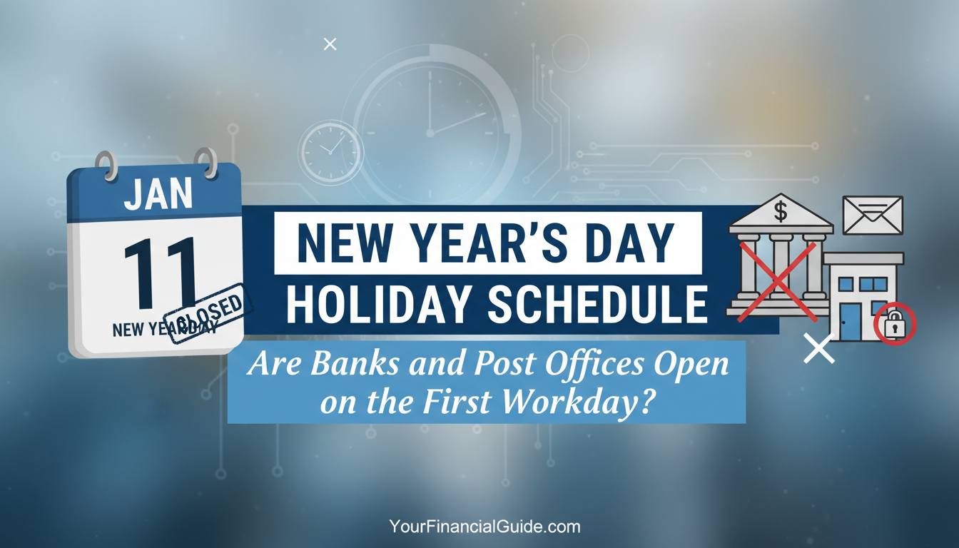 New Year's Day Holiday Schedule: Are Banks and Post Offices Open on the First Workday?